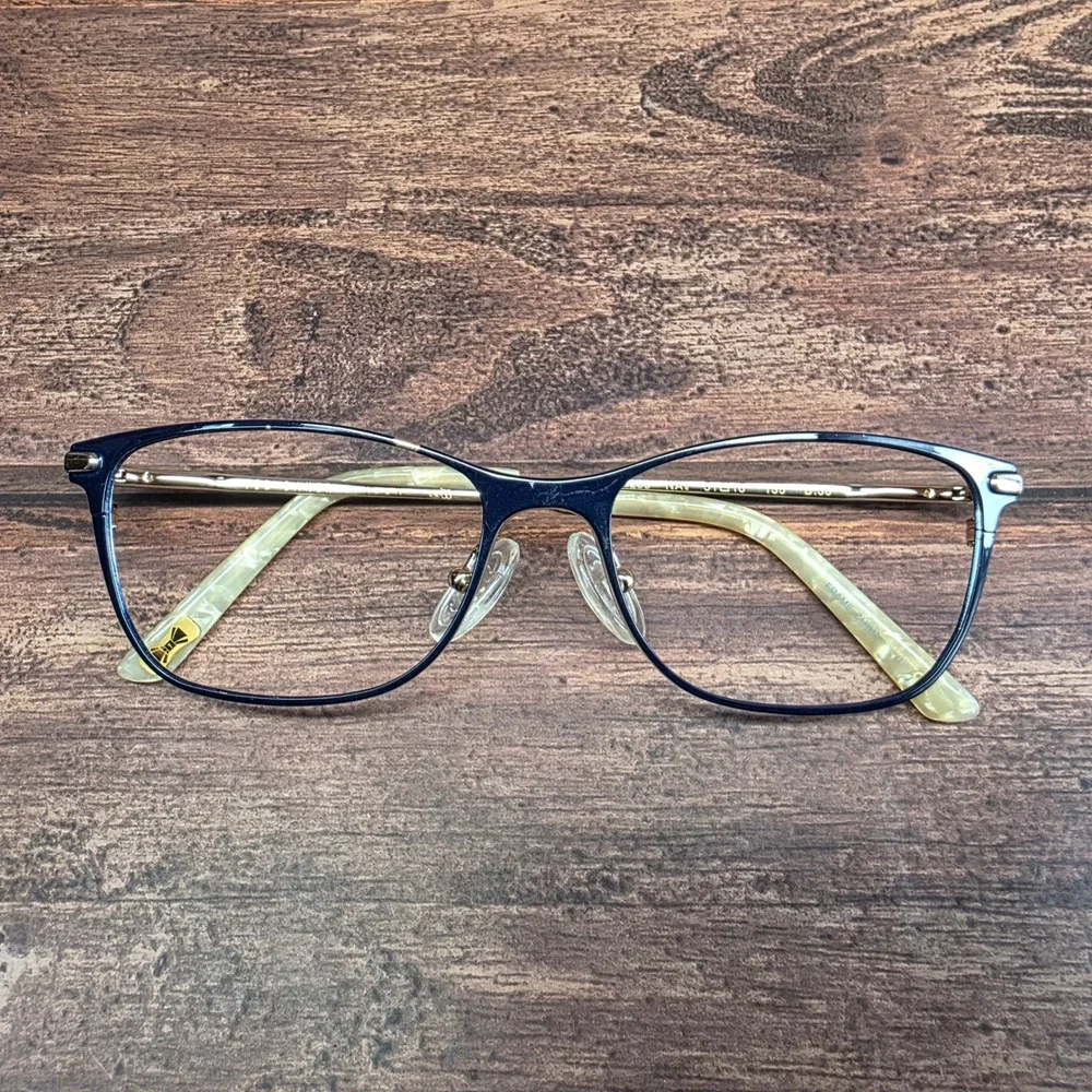 Ted Baker London B239 NAV Eyeglasses Navy Gold Cat Eye Frames 51-16-135